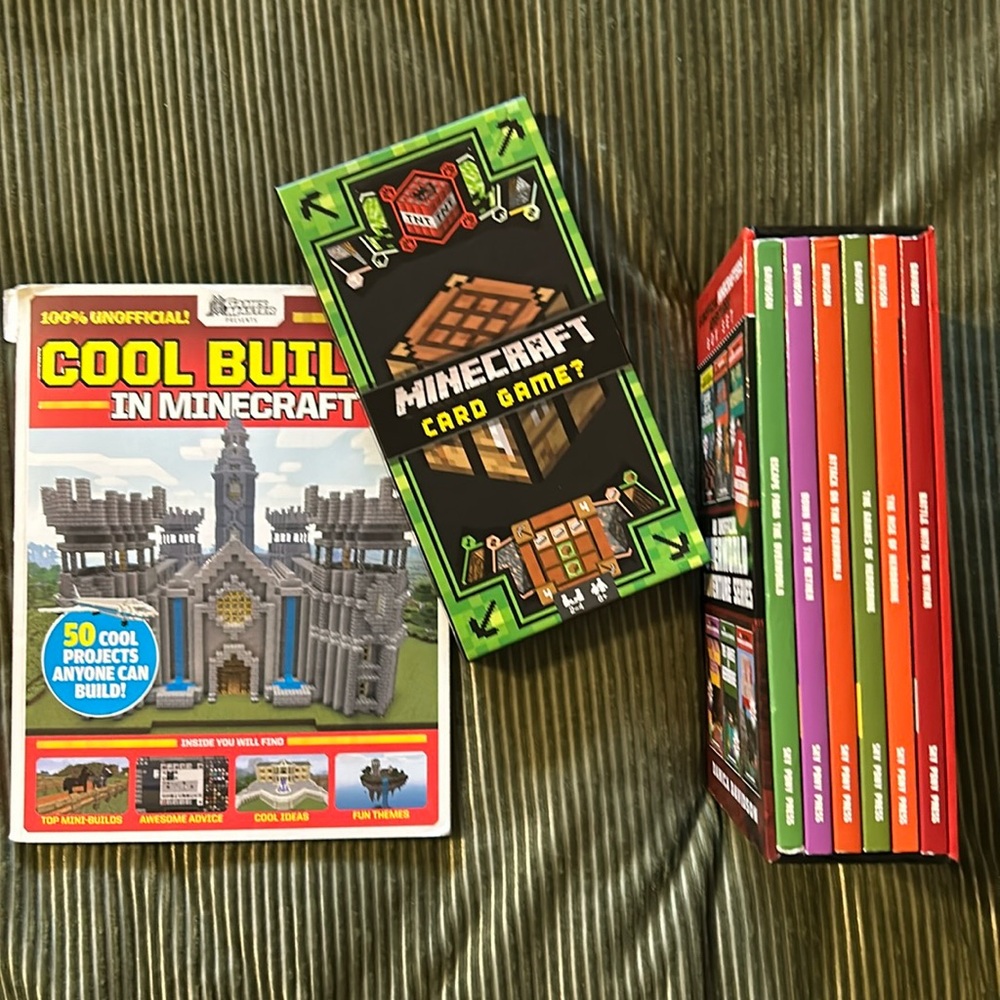 Minecraft!!  7 books and card game.